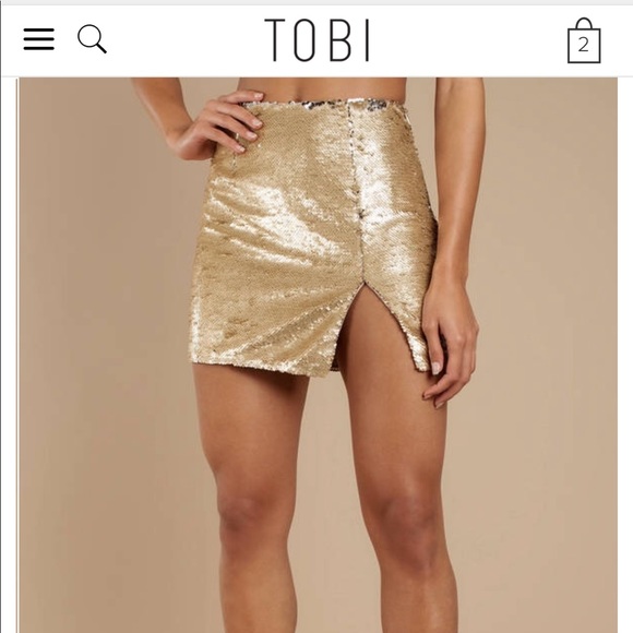 Gold Sequin Skirt - Perfect for NYE! - Picture 2 of 3